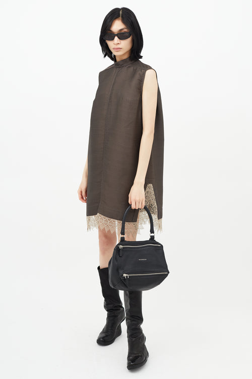 Givenchy Black & Silver Small Pandora Shoulder Bag