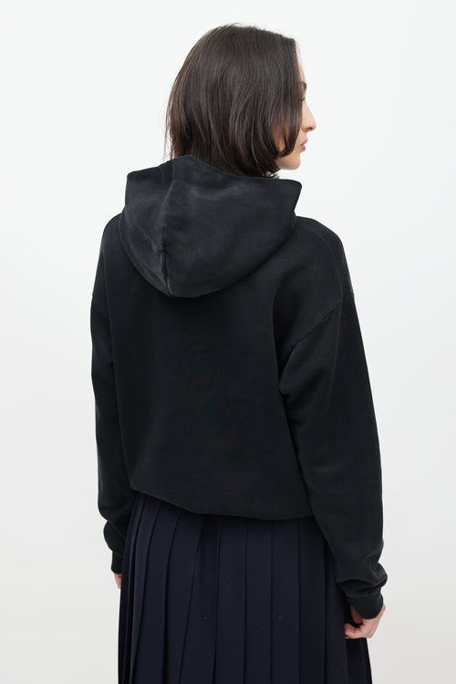 Givenchy Black & White Distressed Logo Hoodie