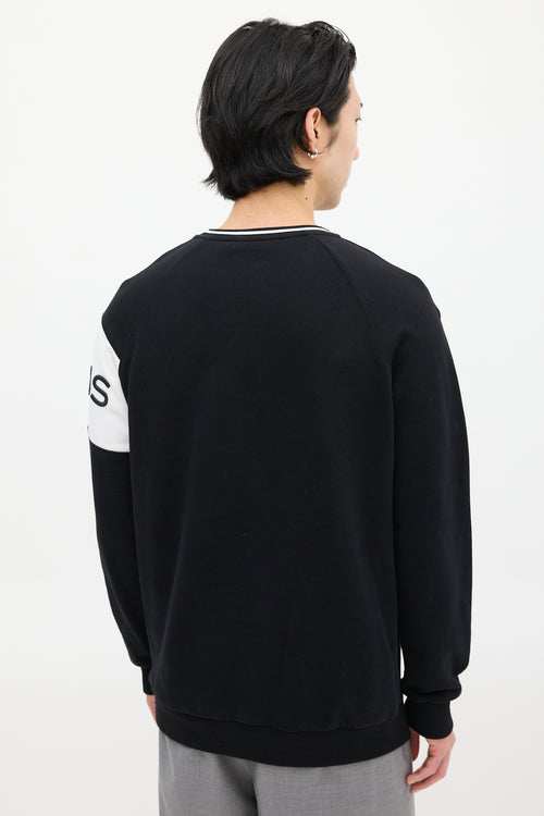 Givenchy Black & White Embroidered Logo Sweatshirt