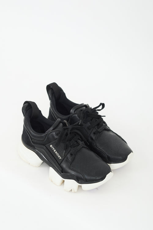 Givenchy Black & White Leather Jaw Low Sneaker