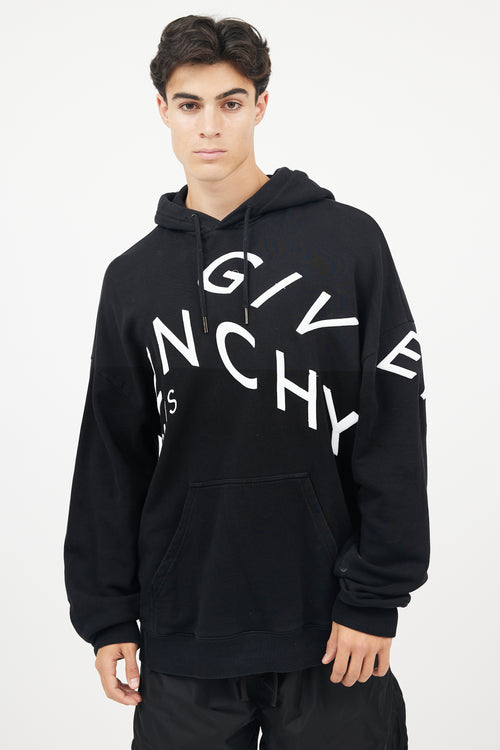 Givenchy Black & White Refracted Logo Hoodie