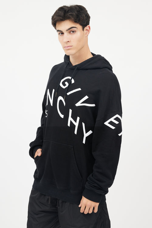 Givenchy Black & White Refracted Logo Hoodie