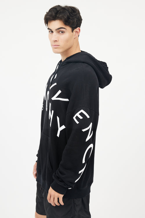 Givenchy Black & White Refracted Logo Hoodie