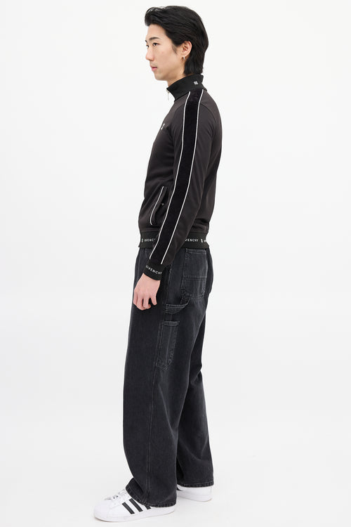 Givenchy Black & White Square Logo Track Jacket