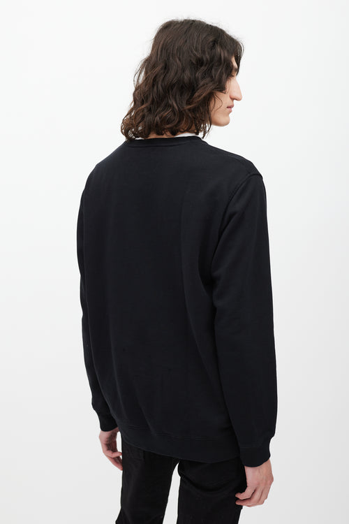 Givenchy Black & White Street Graphic Crewneck Sweater