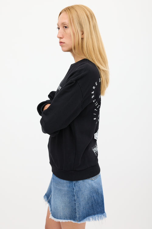 Givenchy Black & White Triple Logo Crewneck