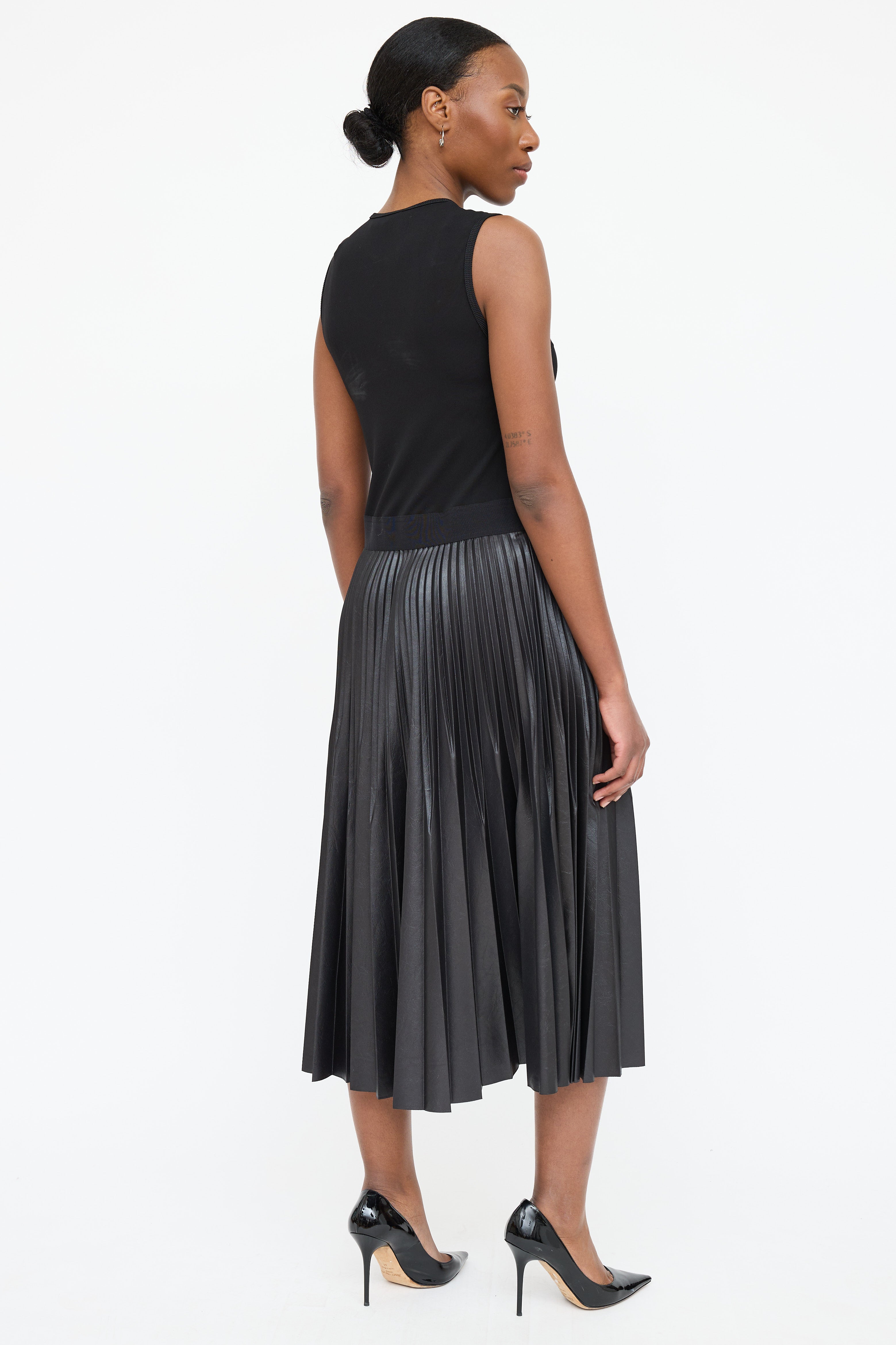 Givenchy Pleated Logo Dress