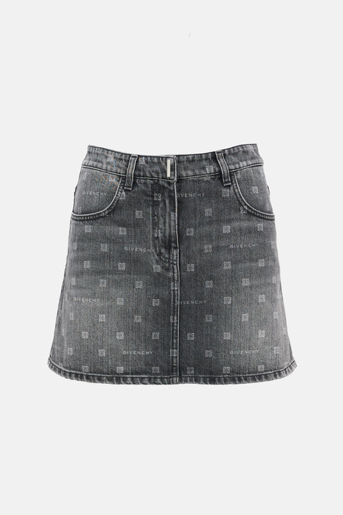 Givenchy Denim 4G Mini Skirt