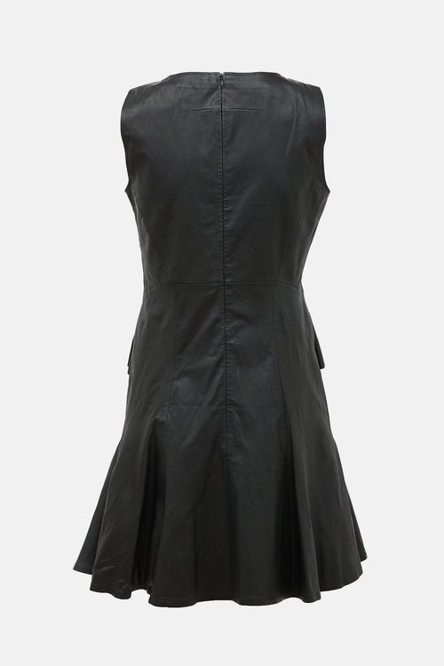Givenchy FW 2012 Leather Fluted Dress