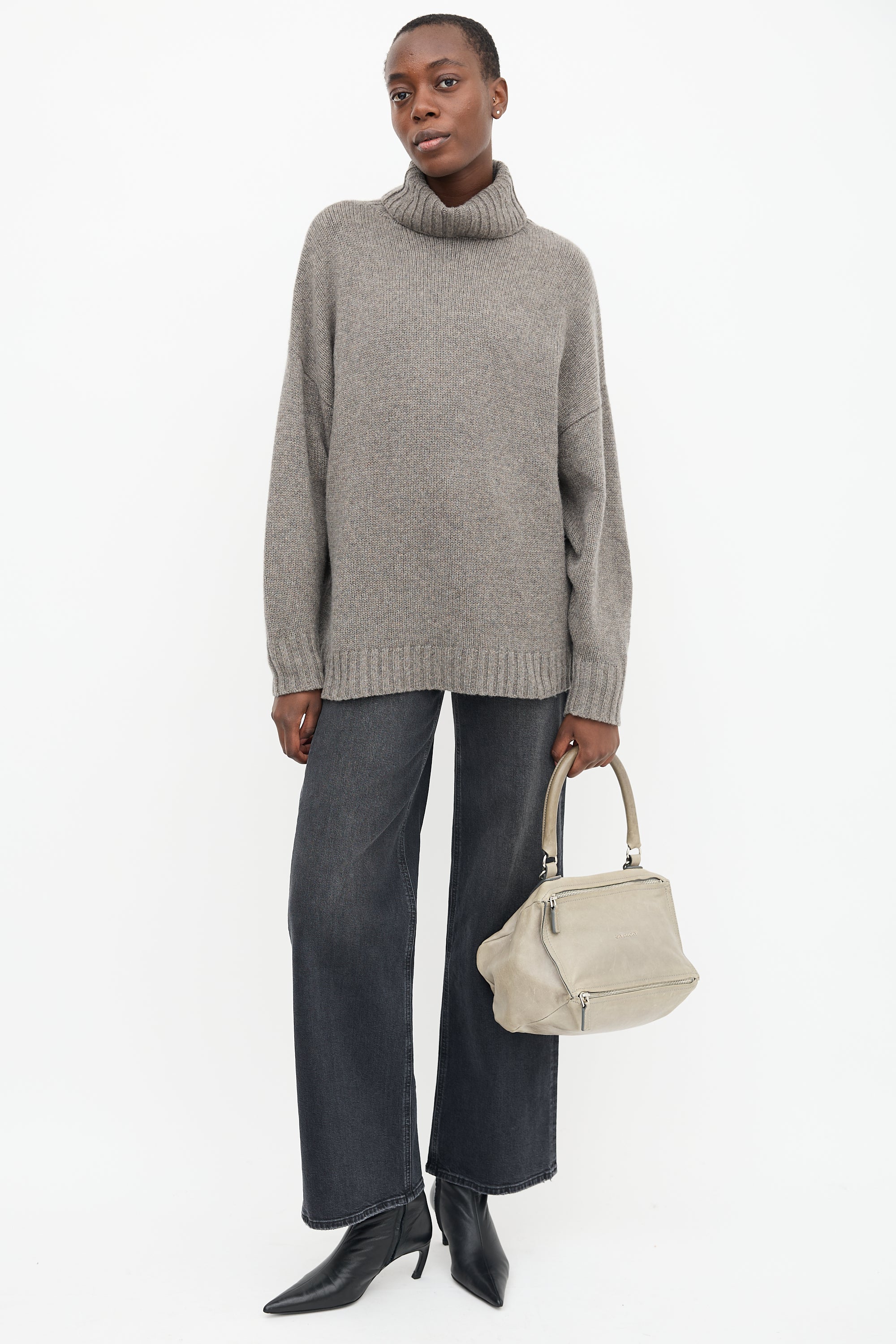 Givenchy Grey Leather Pandora Bag