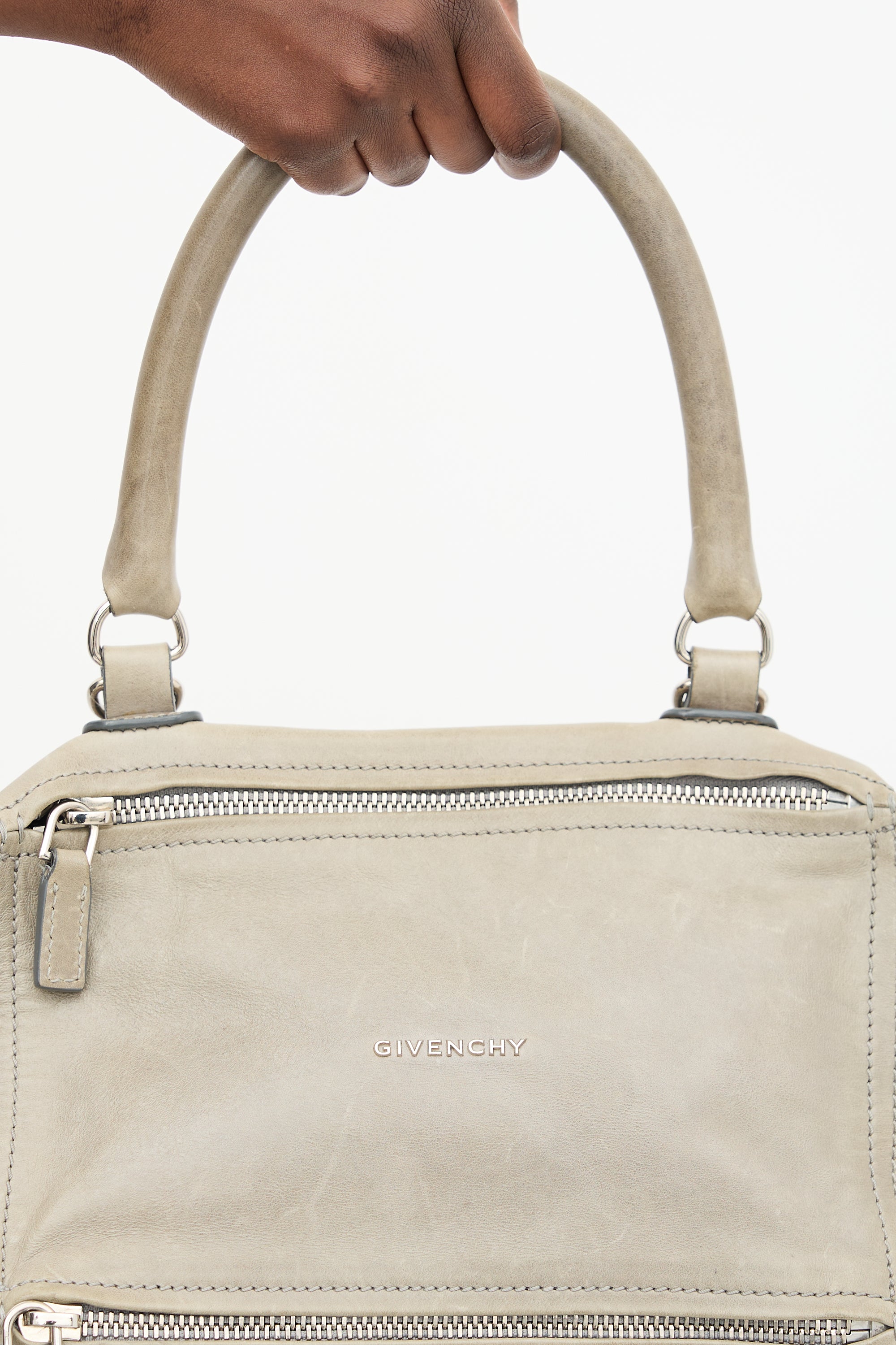 Givenchy Grey Leather Pandora Bag