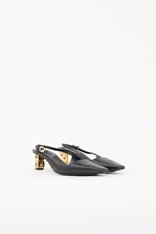 Givenchy Leather G Cube Slingback Pump