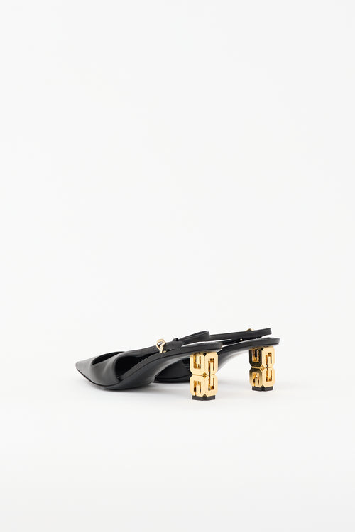 Givenchy Leather G Cube Slingback Pump