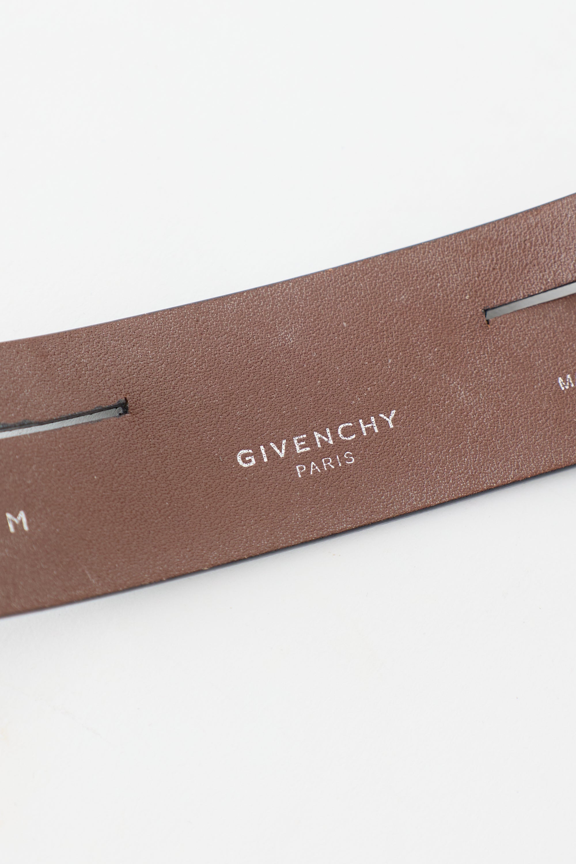 Givenchy Leather Double Buckle Bracelet