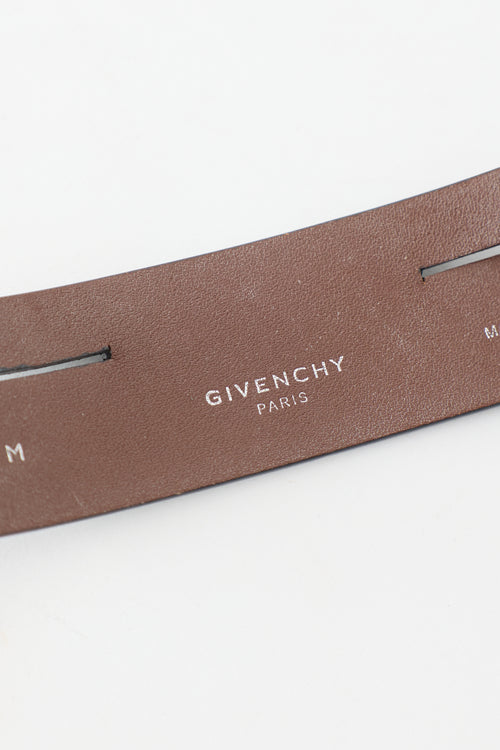Givenchy Leather Double Buckle Bracelet