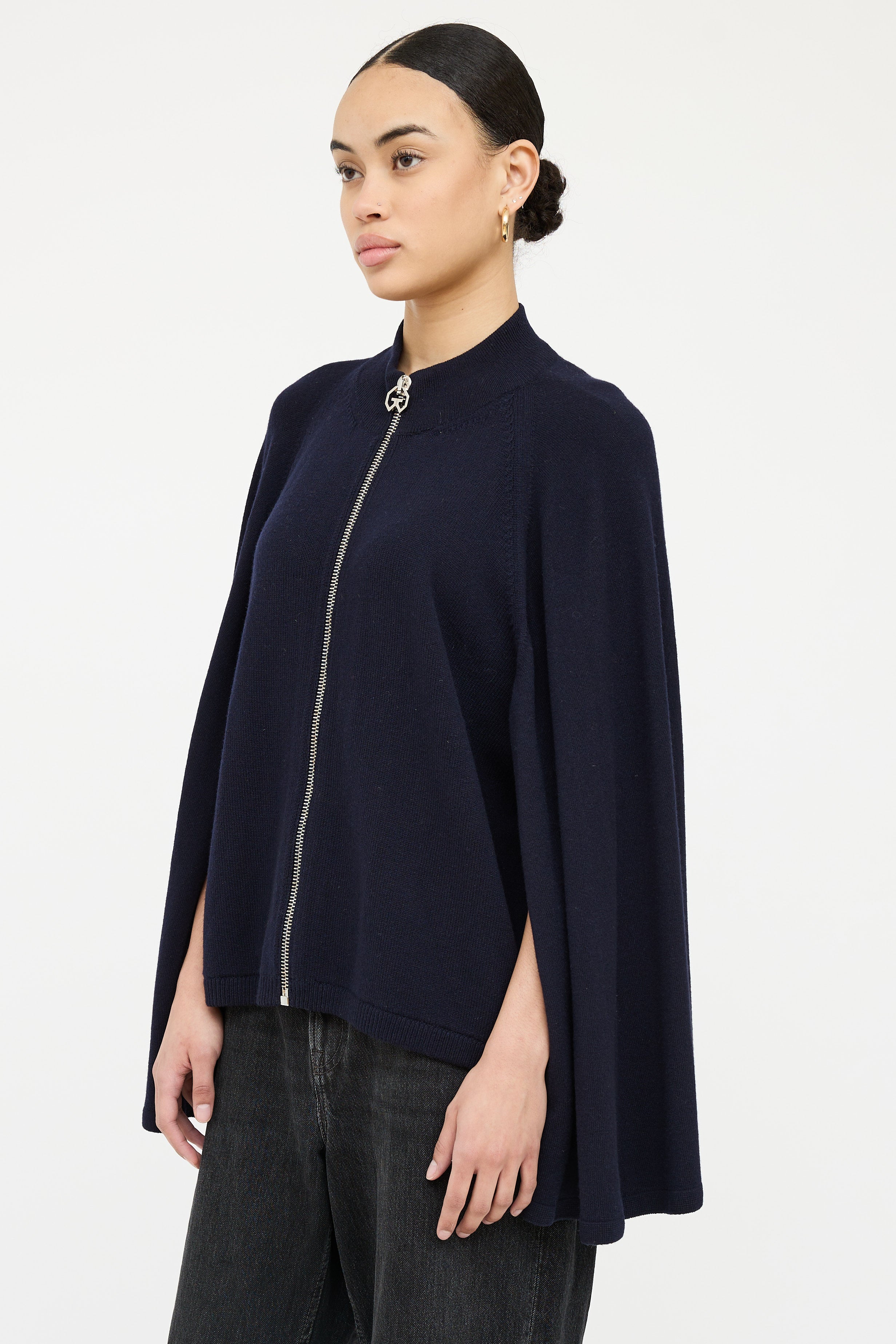 Givenchy Wool & Cashmere Zip Cape Top
