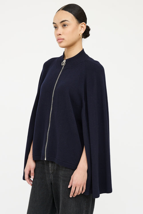 Givenchy Wool & Cashmere Zip Cape Top