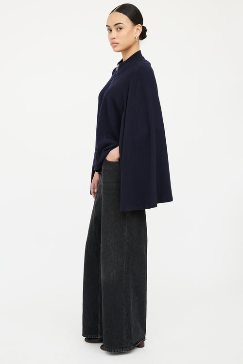Givenchy Wool & Cashmere Zip Cape Top