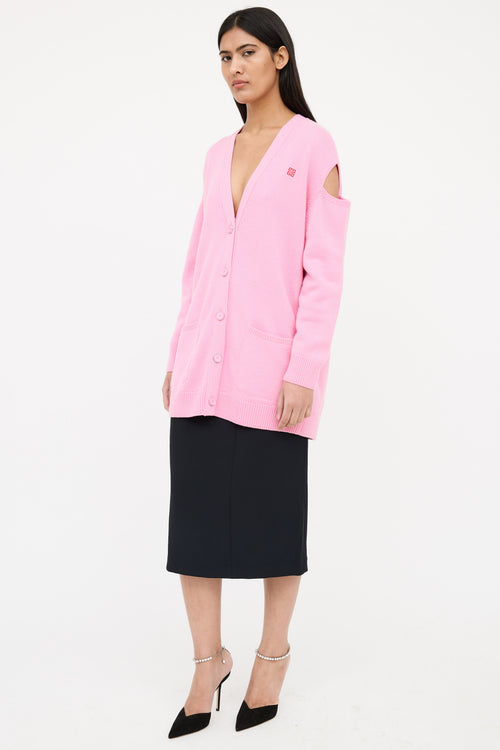 Givenchy Knit Logo Button Cardigan