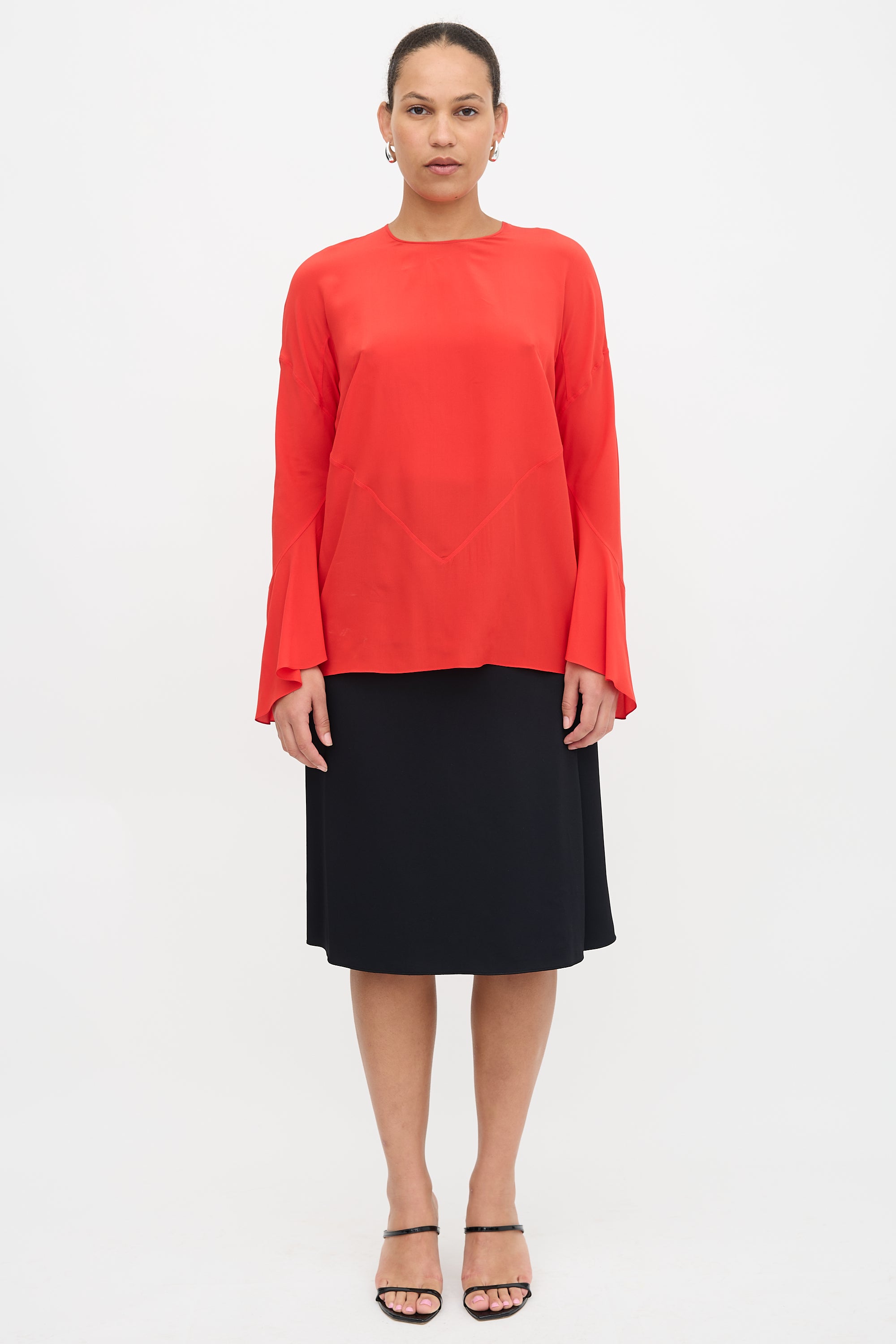 Givenchy Silk Bell Sleeve Blouse