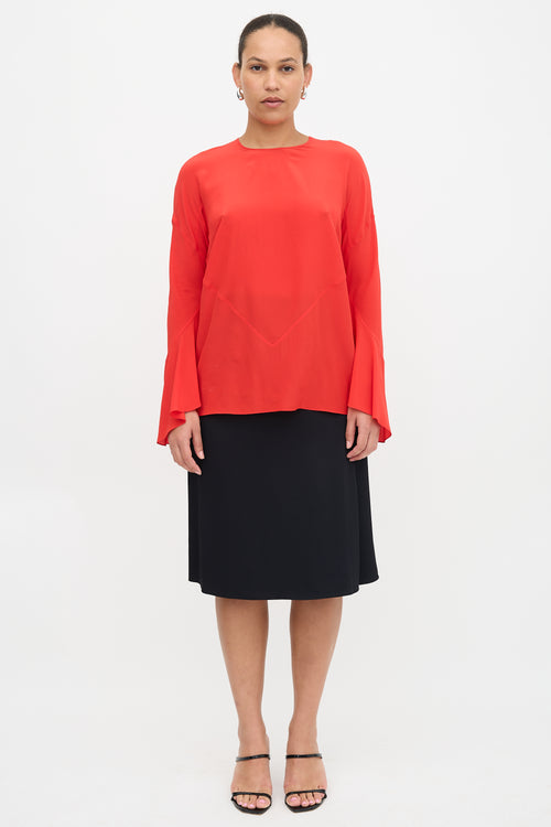 Givenchy Silk Bell Sleeve Blouse