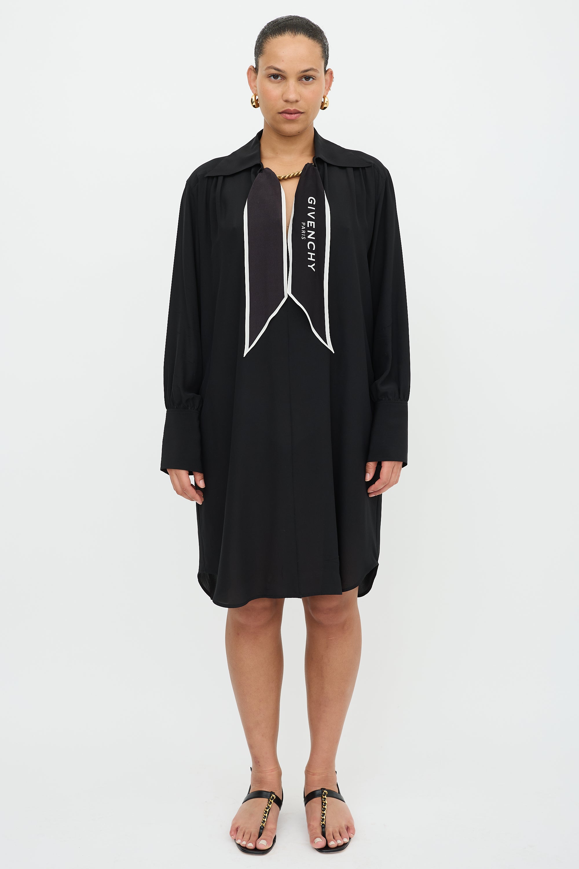 Givenchy Silk Logo Scarf Dress