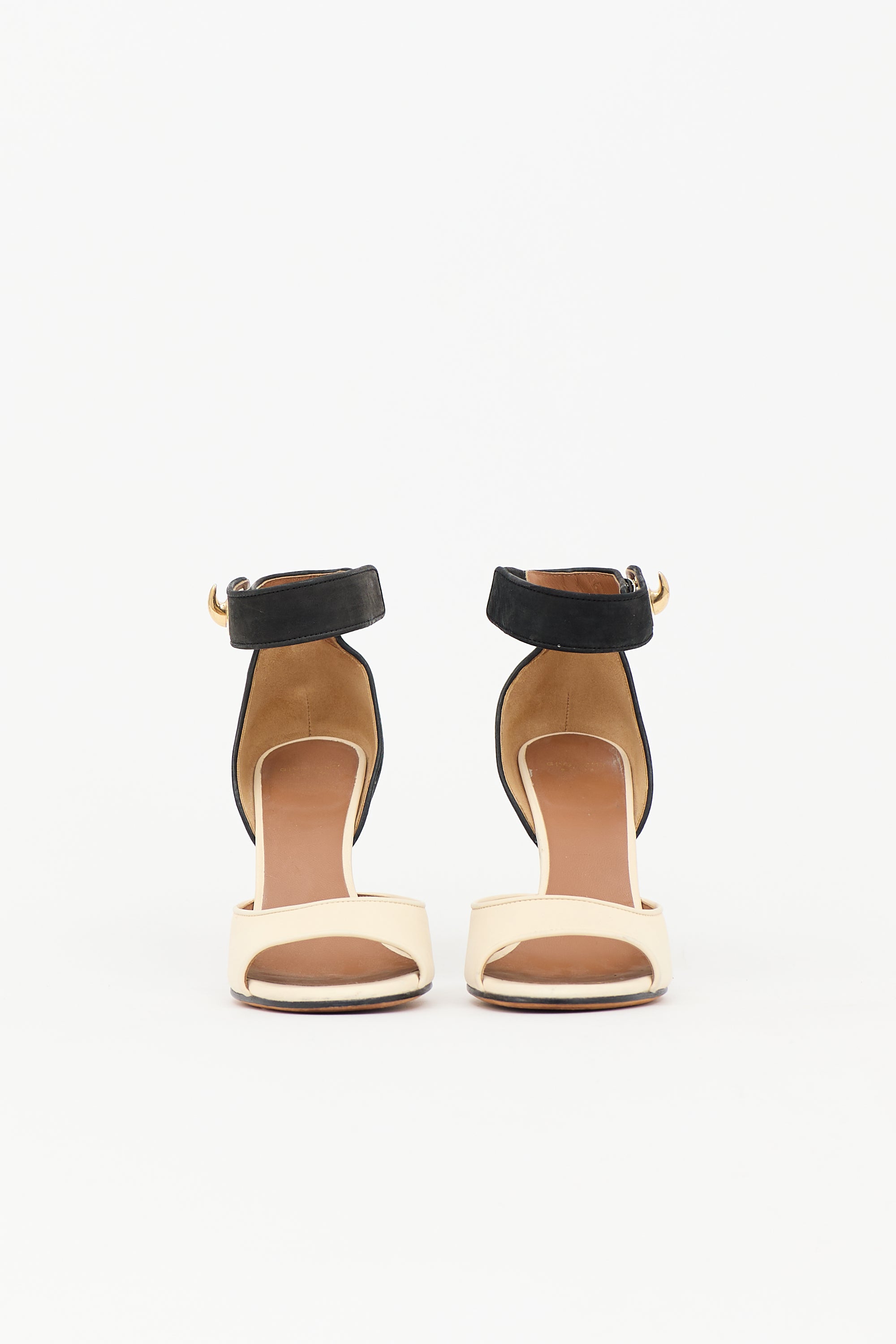 Givenchy Leather & Suede Lock Heel