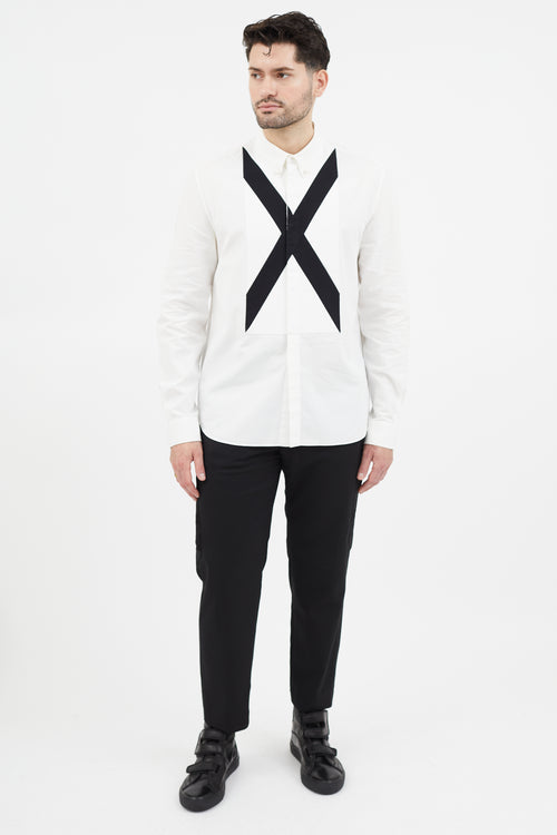 Givenchy White & Black X Shirt