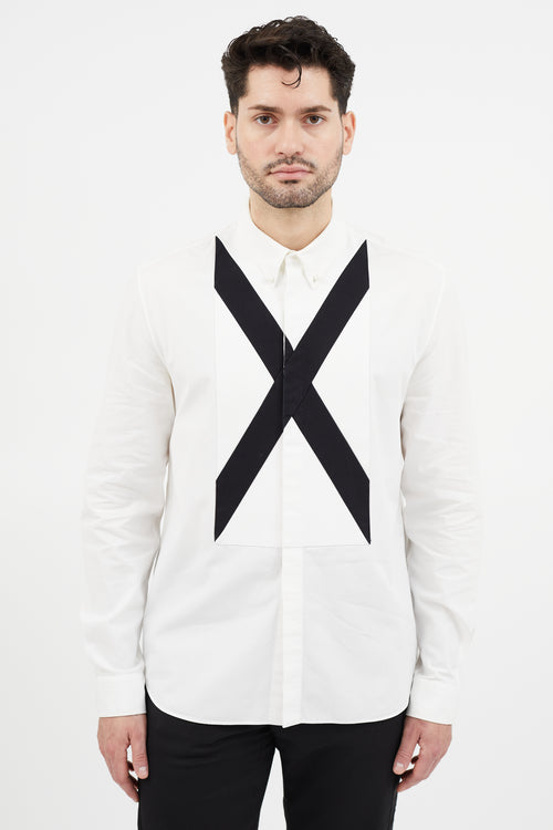 Givenchy White & Black X Shirt
