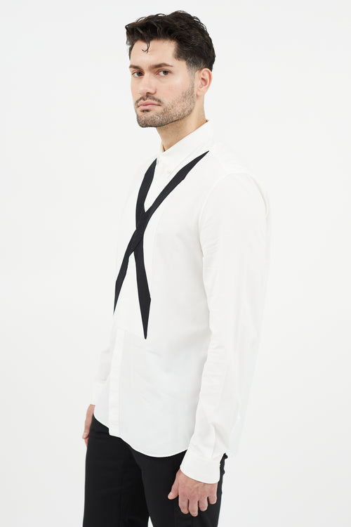 Givenchy White & Black X Shirt