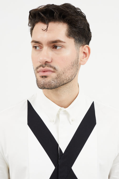 Givenchy White & Black X Shirt