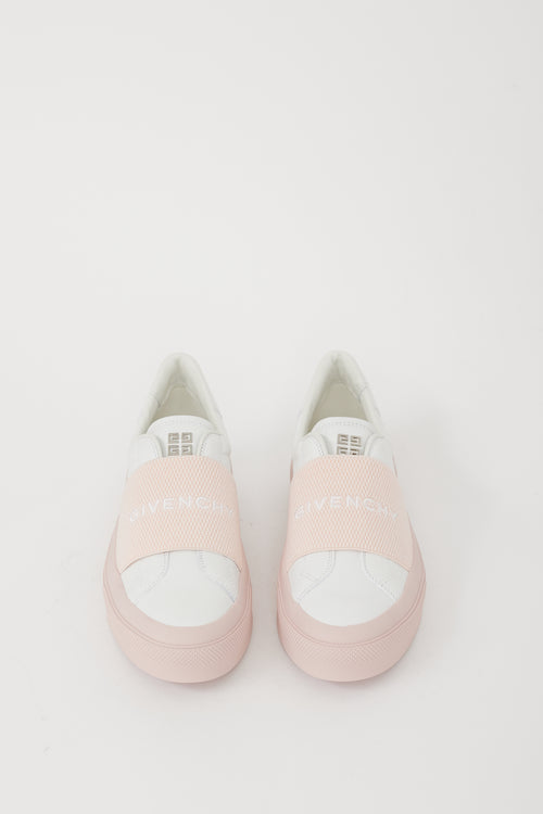 Givenchy White & Pink Leather City Sport Sneaker