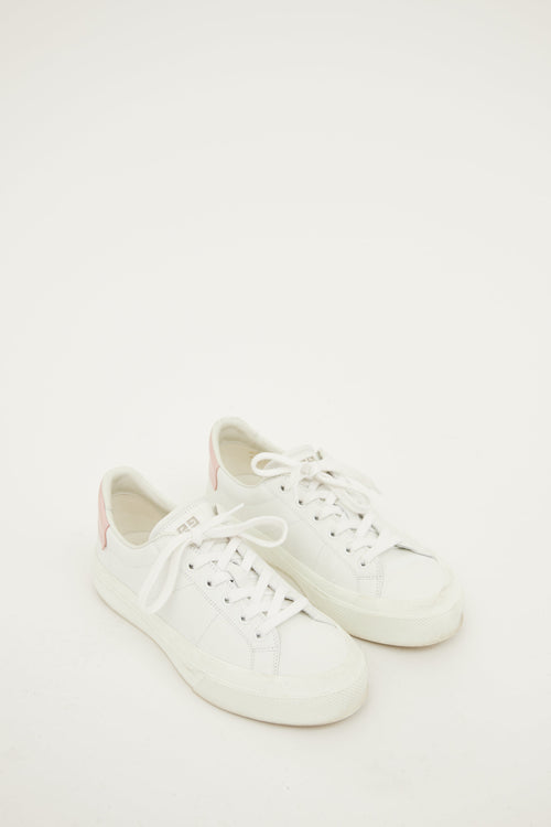 Givenchy White & Pink City Sport Sneaker