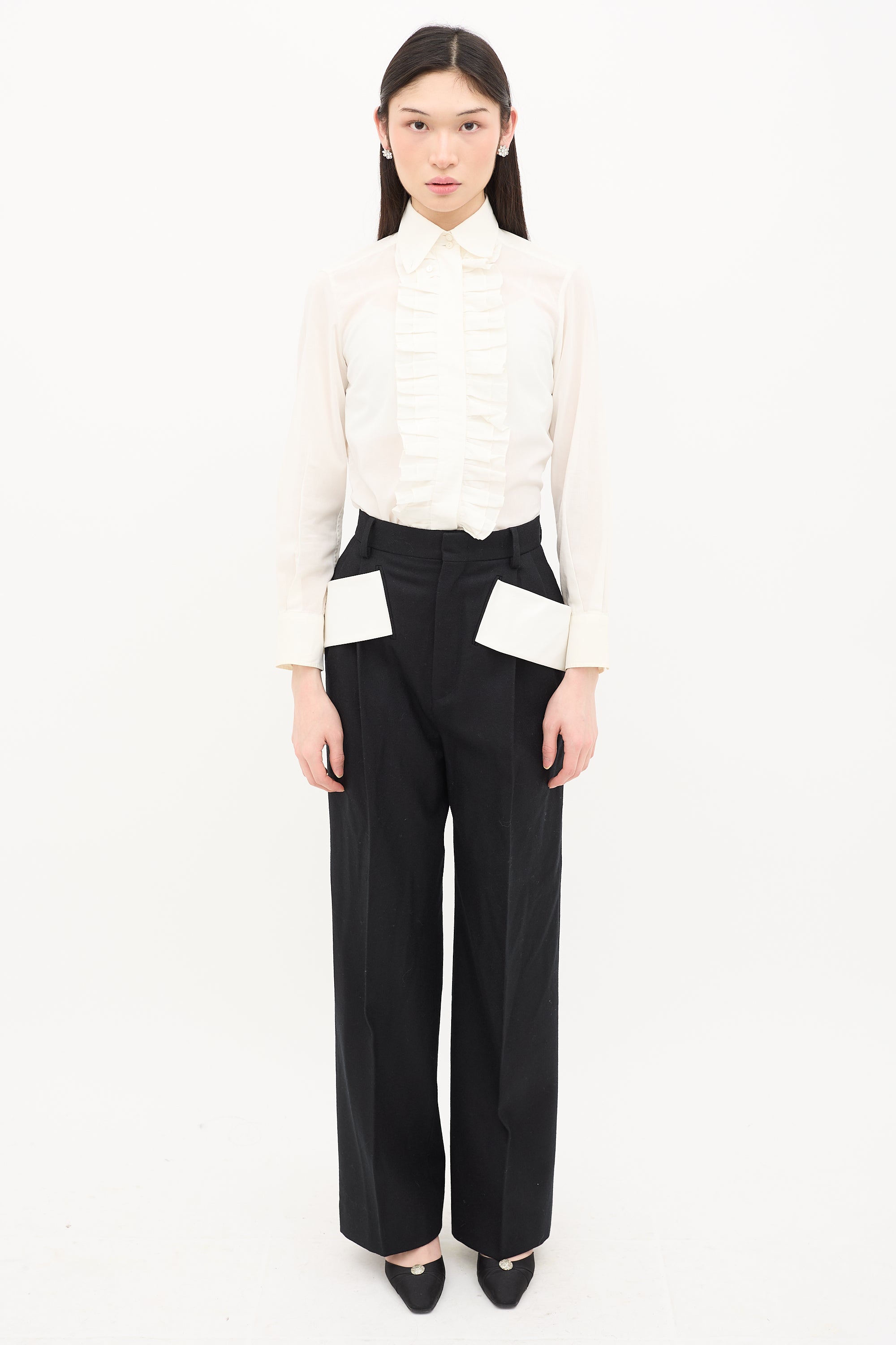 Givenchy Wool Band Trouser