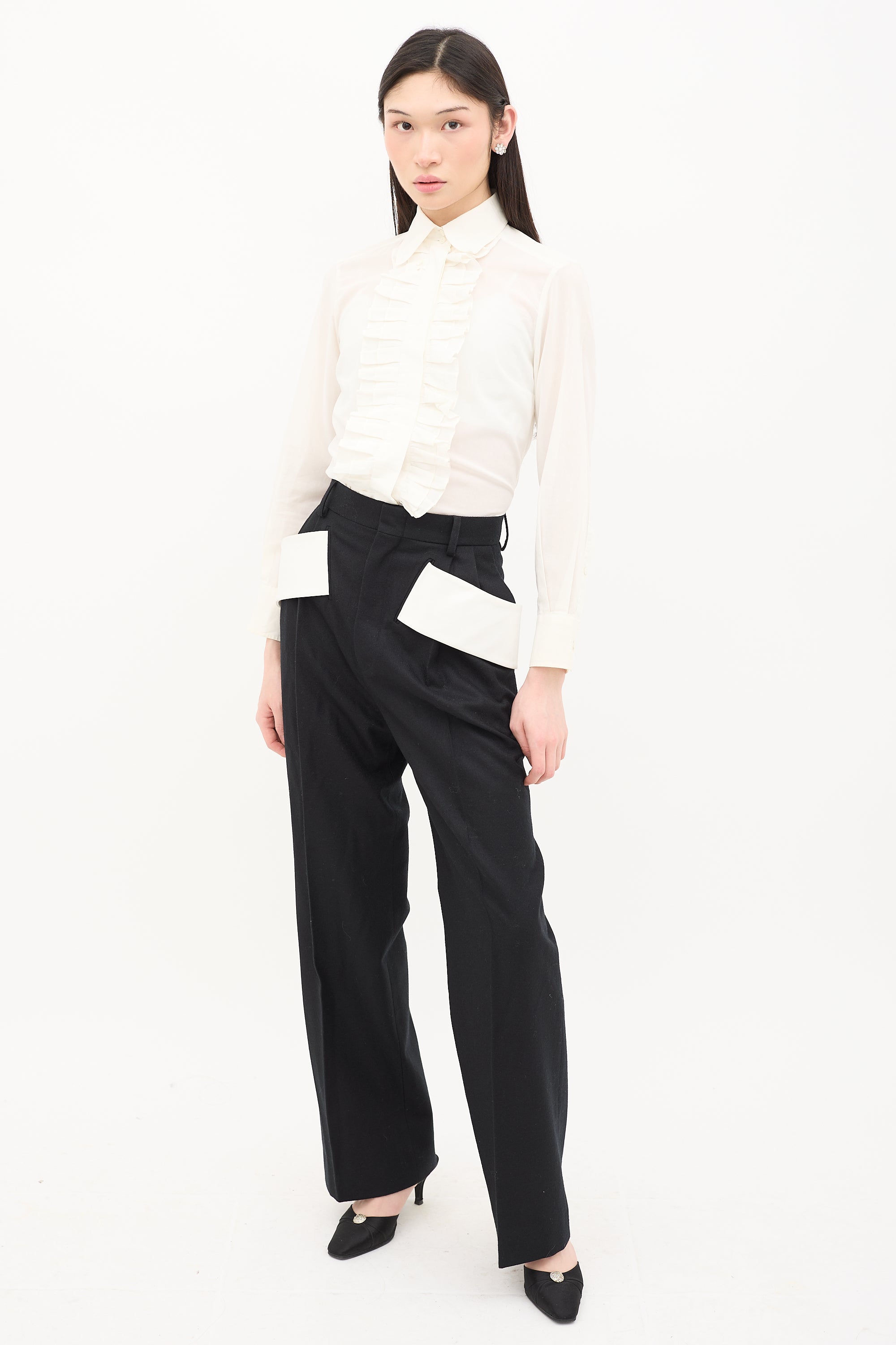Givenchy Wool Band Trouser