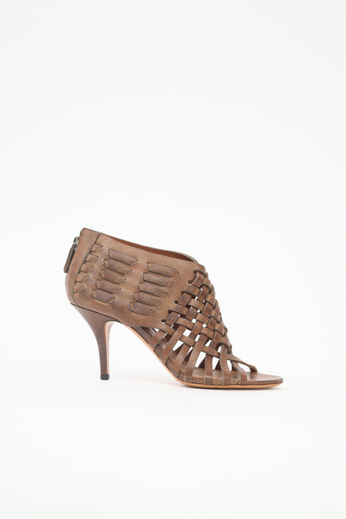 Givenchy Woven Leather Caged Sandal