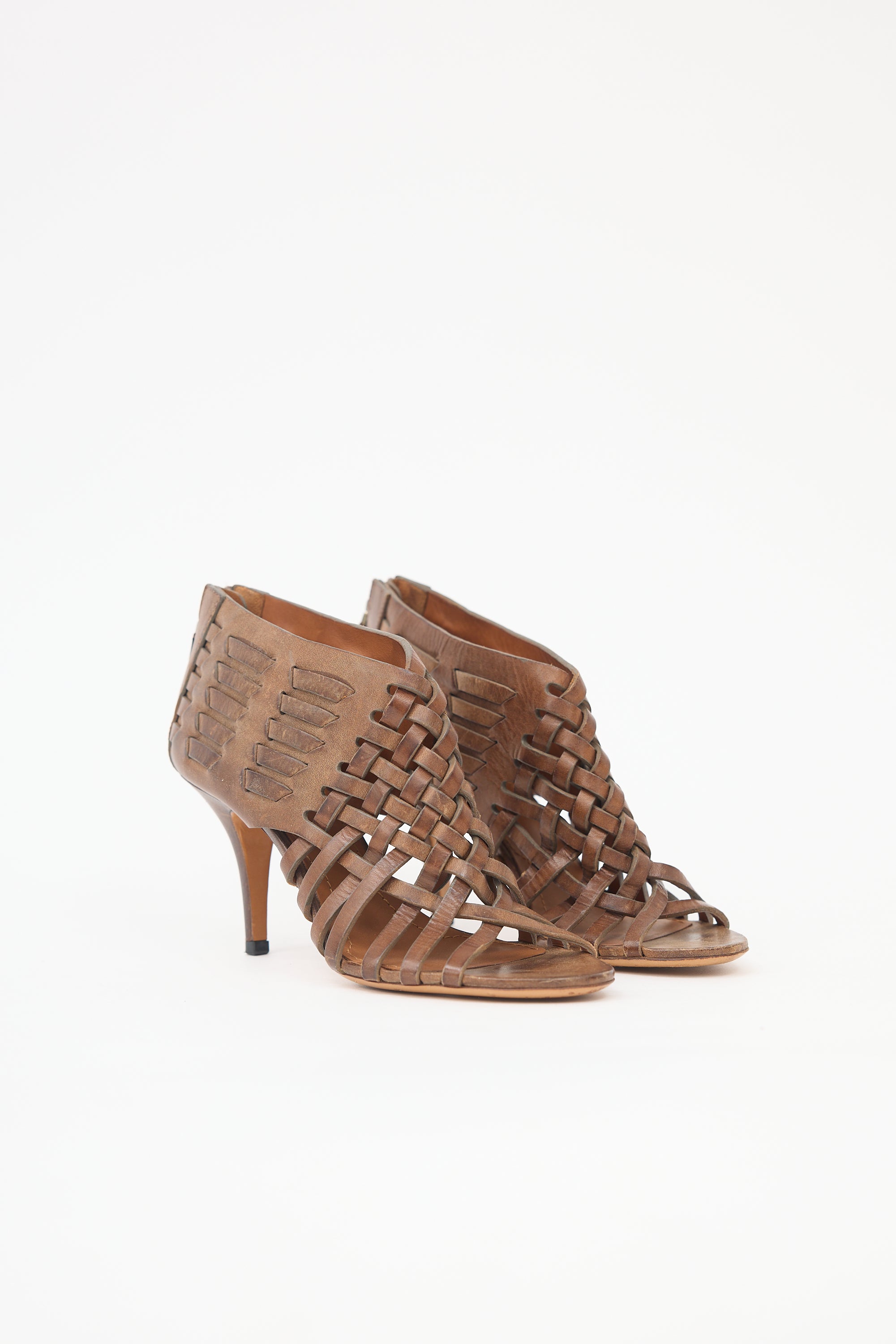 Givenchy Woven Leather Caged Sandal
