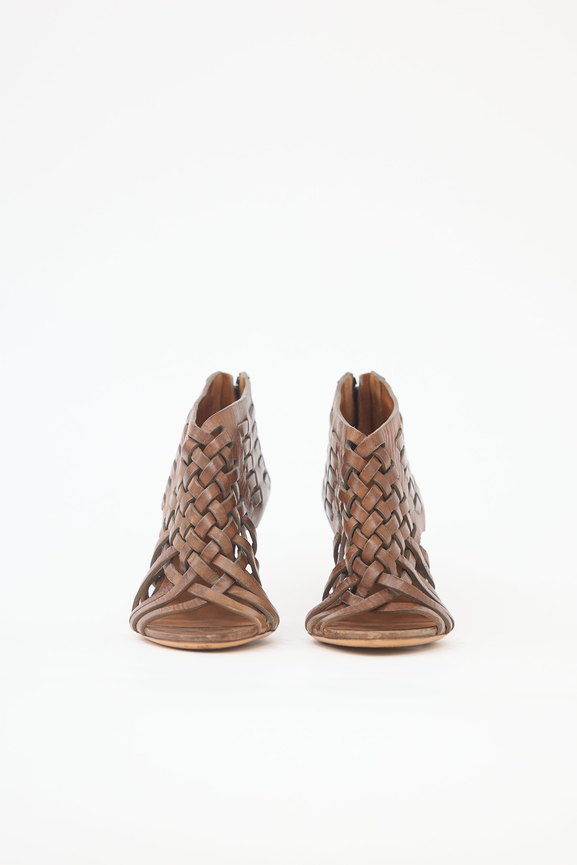 Givenchy Woven Leather Caged Sandal