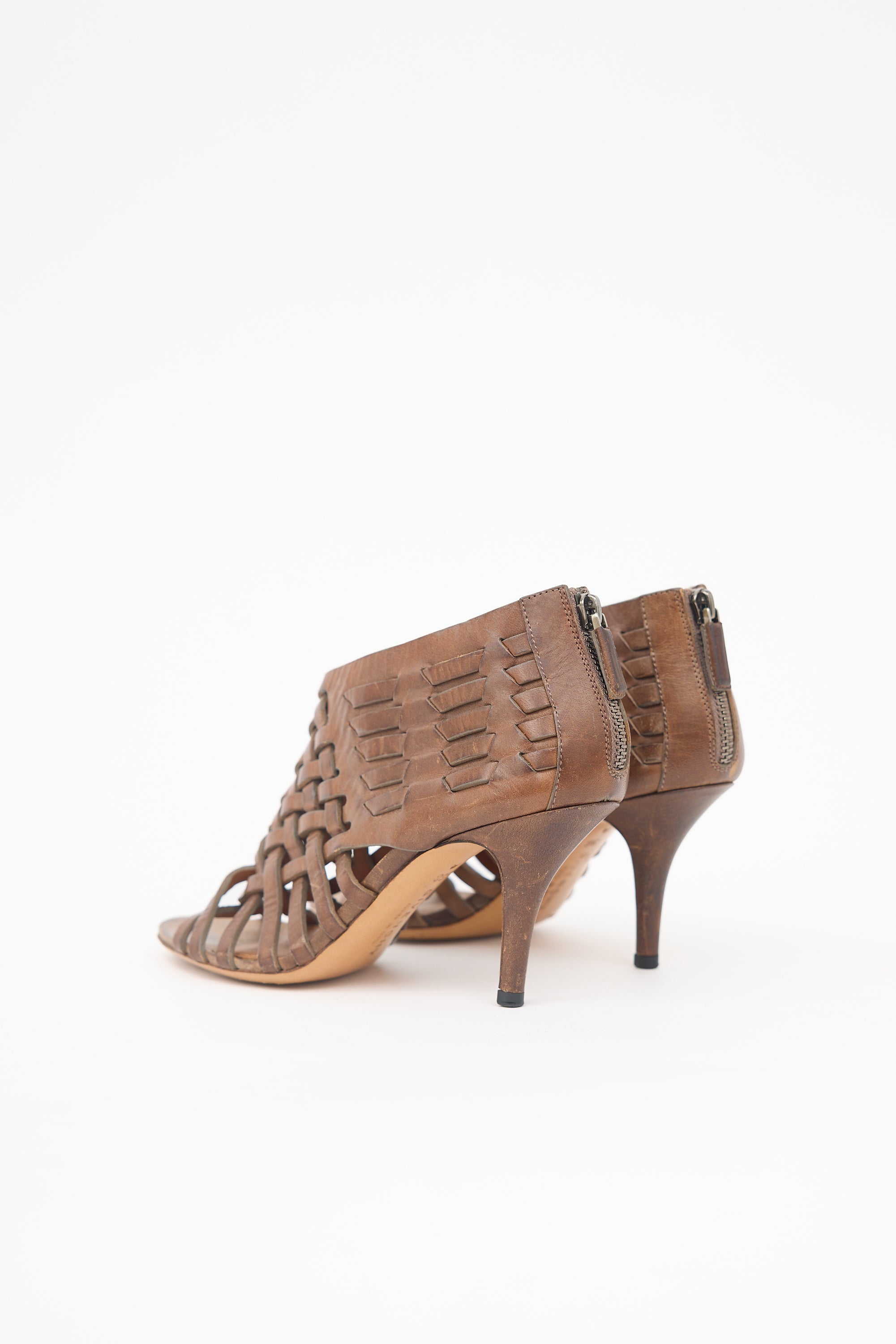 Givenchy Woven Leather Caged Sandal