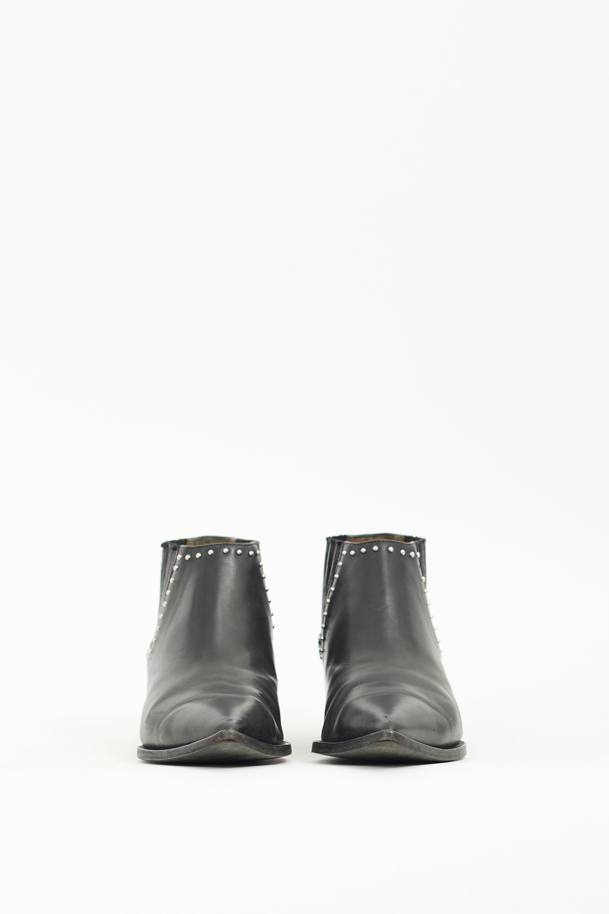 Givenchy Black Leather Stud Chelsea Boot