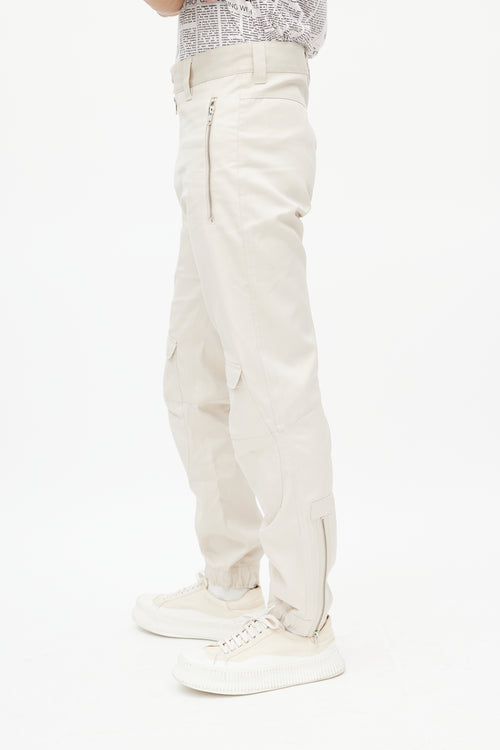 GmbH Beige Zip Cargo Trouser