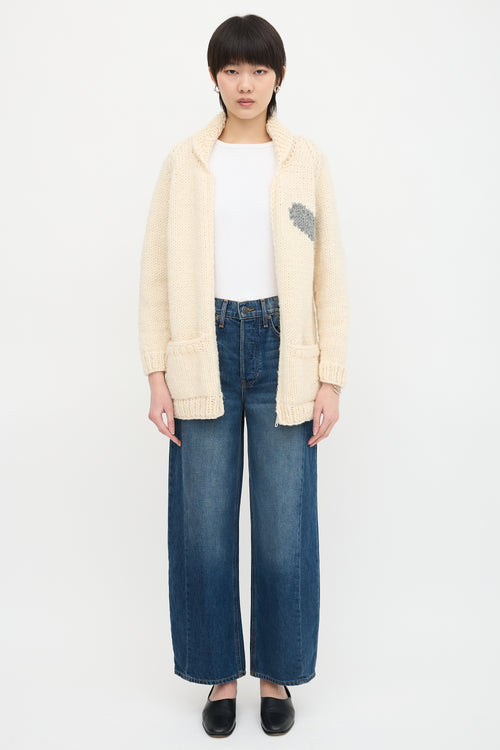 Gogo Wool Intarsia Cardigan