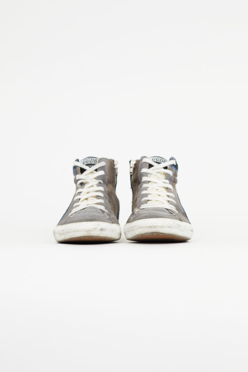 Golden Goose Grey & Multicolour Slide Sneaker