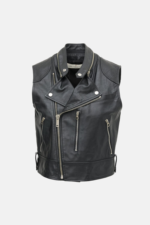 Golden Goose Leather Susie Moto Vest