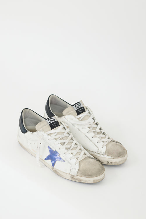 Golden Goose White & Multicolour Leather Superstar Sneaker