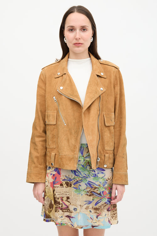Golden Goose Suede Biker Jacket