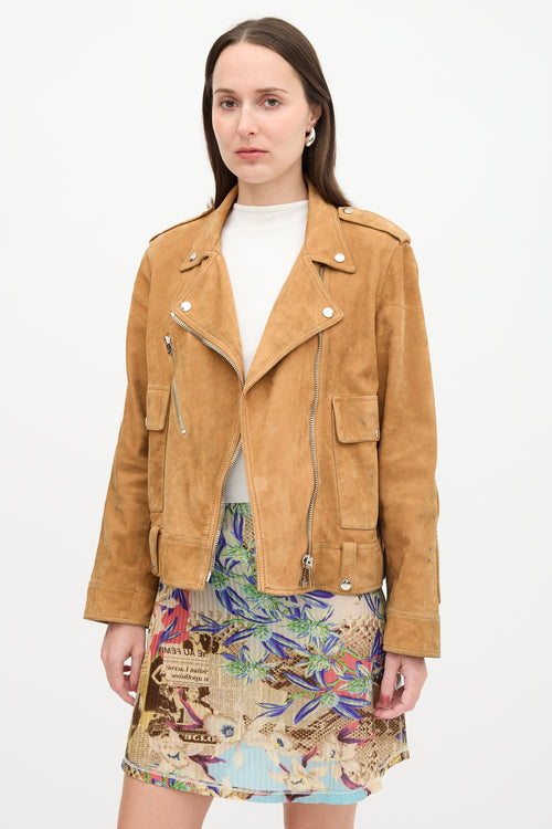 Golden Goose Suede Biker Jacket