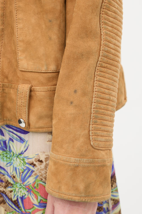 Golden Goose Suede Biker Jacket