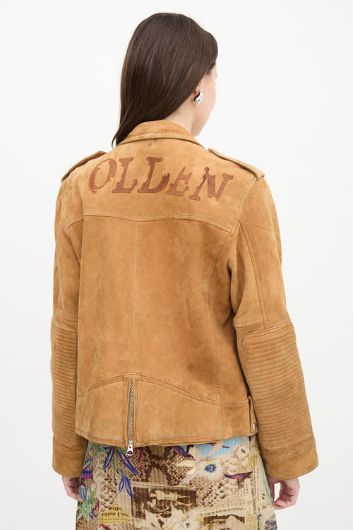 Golden Goose Suede Biker Jacket