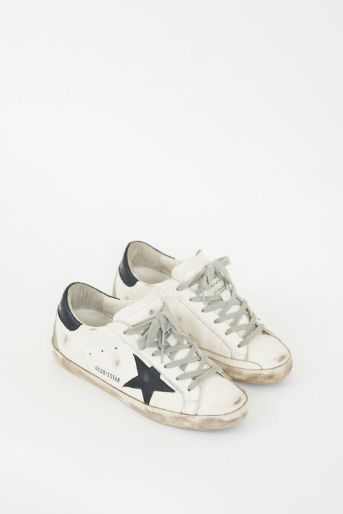 Golden Goose White & Black Superstar Sneaker